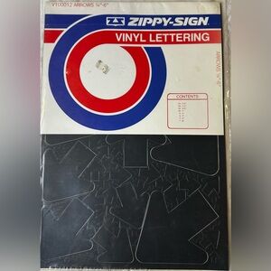 Zippy-Sign Vinyl Lettering Arrows 1/4”-6” Black
